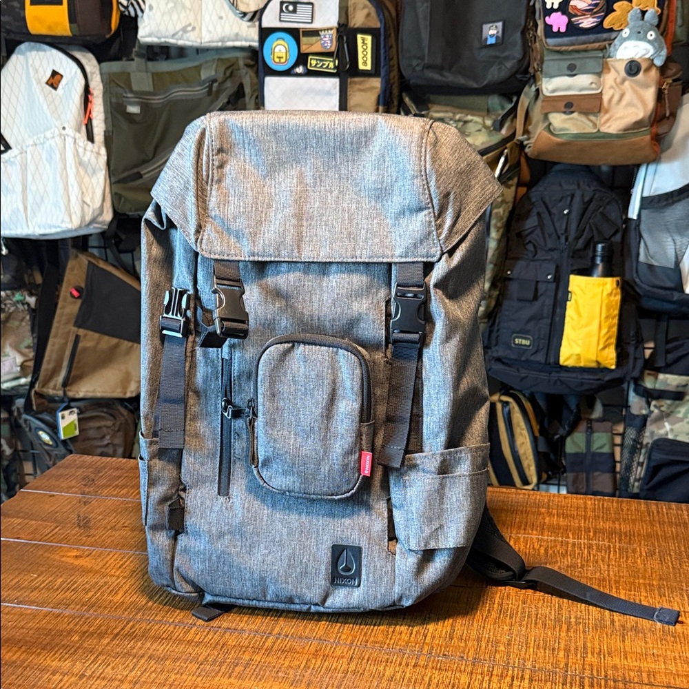 Nixon Gray Backpack with Removable Front Pocket